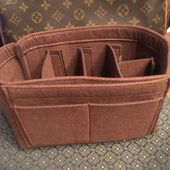 Purse Tote Large Rich Brown Insert MM speedy 35 - Picture 6 of 8